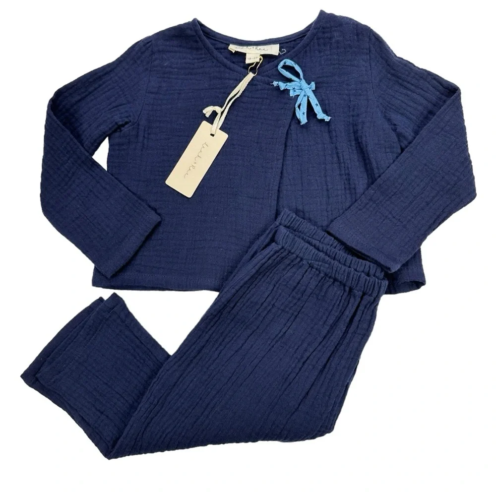 Leah & Rae Cotton Gauze Kimono top and Pant Set, NWT, 18-24 months